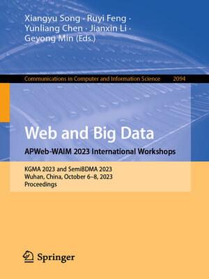 cover image of Web and Big Data. APWeb-WAIM 2023 International Workshops
